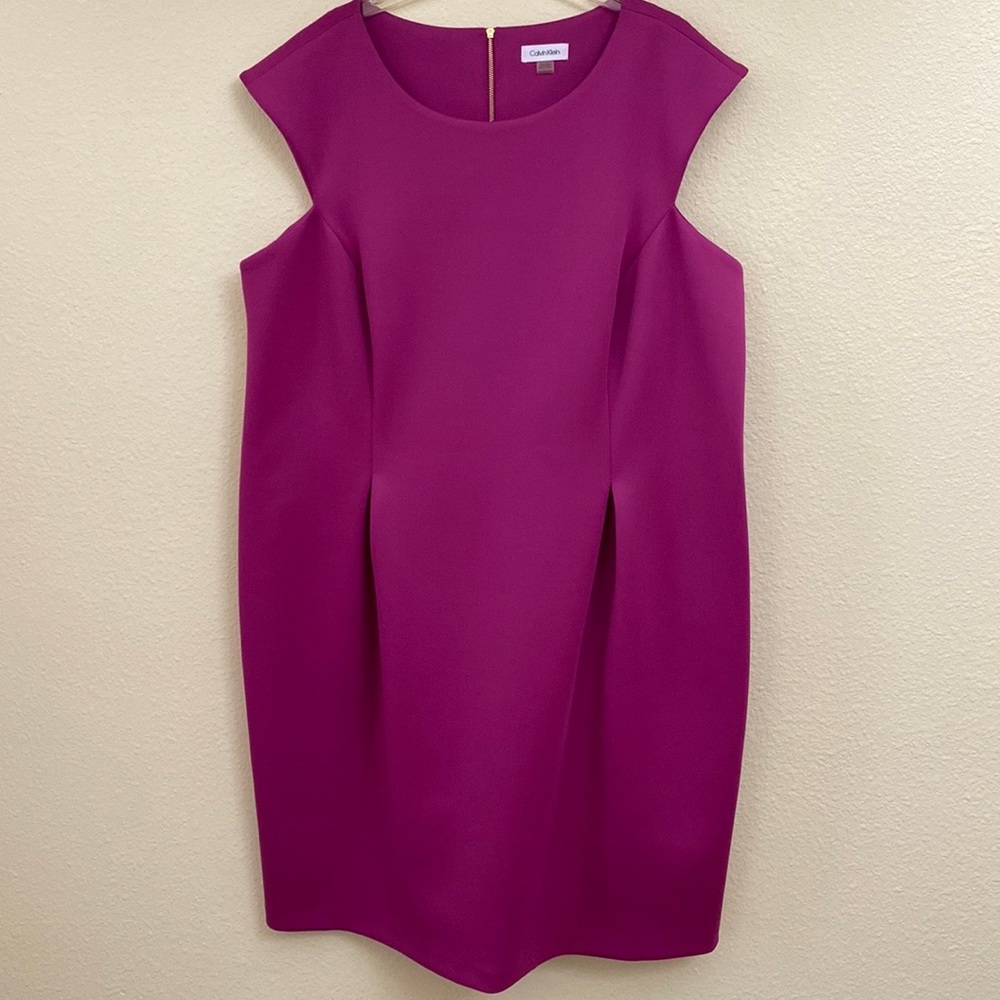 Calvin Klein Magenta Sheath Dress